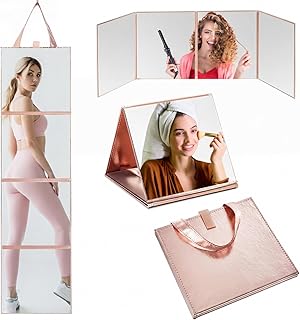 Espejo plegable de 3 vías de longitud complet...