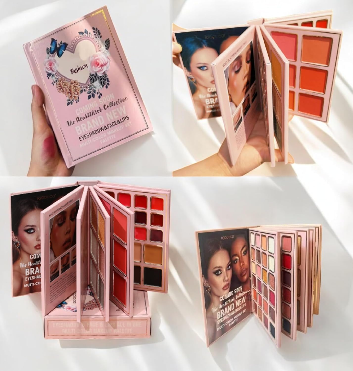 NEW 5-in-1 Foldable Makeup Palette | All-in-One Face, Eyes & Lips | Contour, Blush, Highlighter, Eyeshadow | Long-Lasting & Travel-Friendly | Multipurpose Makeup Book for All Skin Tones & Looks (1PCS)-image-12