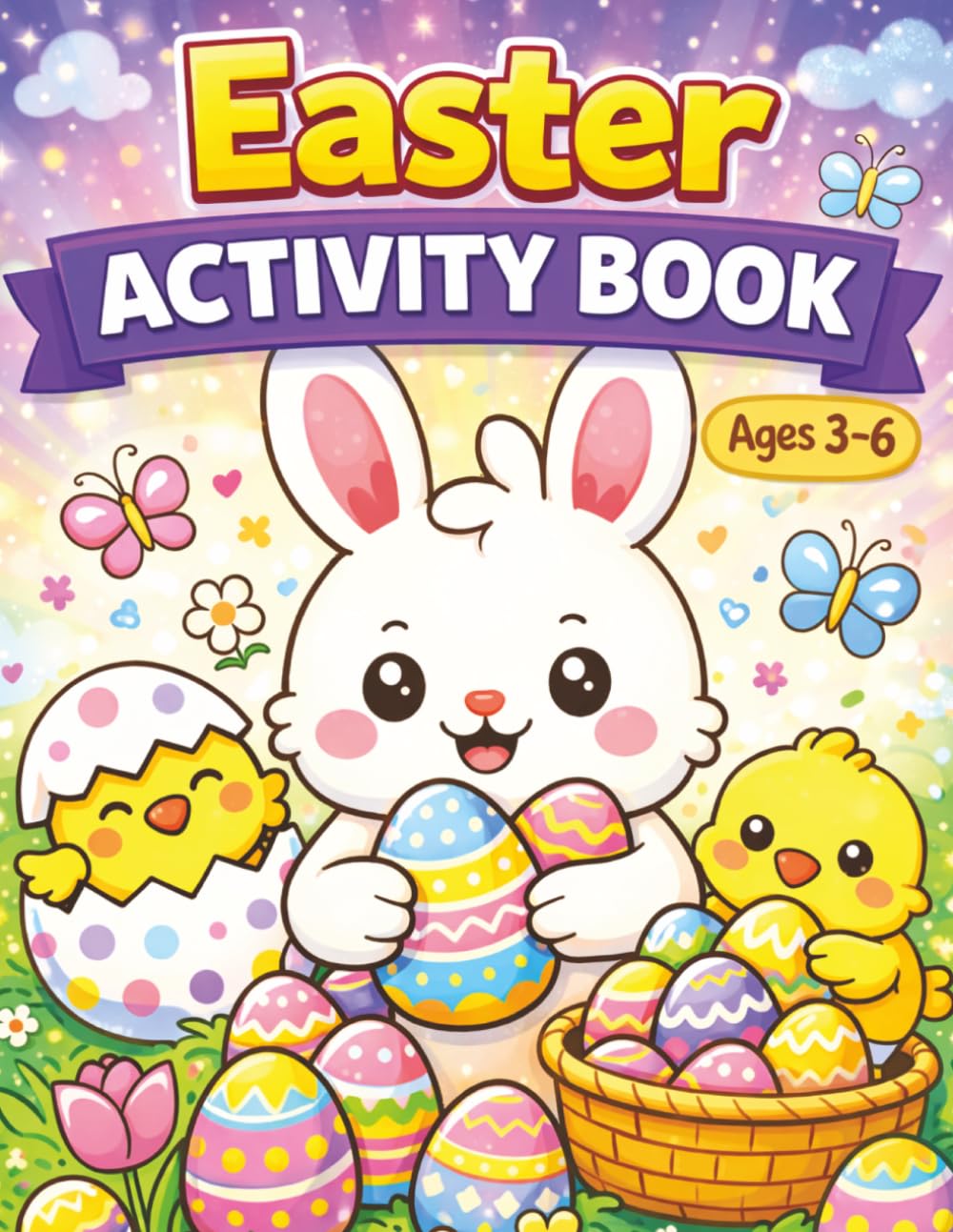 Easter Activity Book for Kids Ages 3–6: Coloring Pages, Mazes, Spot the Difference and Fun with the Easter Bunny