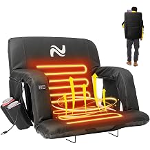 Begonia.K 25" Double Heated Stadium Seat for Bleachers with Back Support