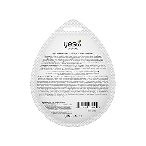 Miniatura 2 de Yes To Mascarilla hidratante sin fragancia de aguacate, fórmula de purga de poros para hidratar la piel seca y la piel regordeta, bloquea la