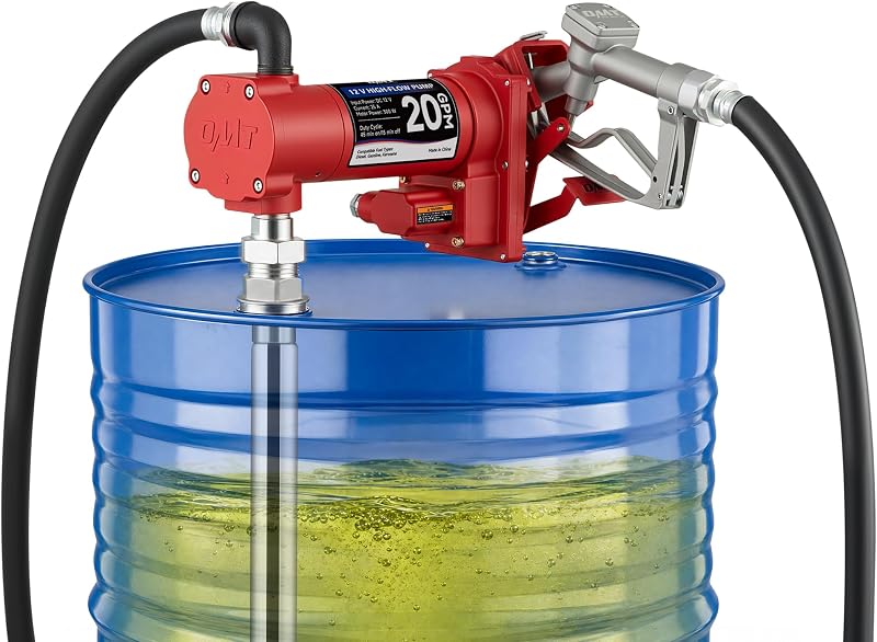 Bomba elétrica de transferência de combustível Orion Motor Tech 12 V 20 GPM com bico manual