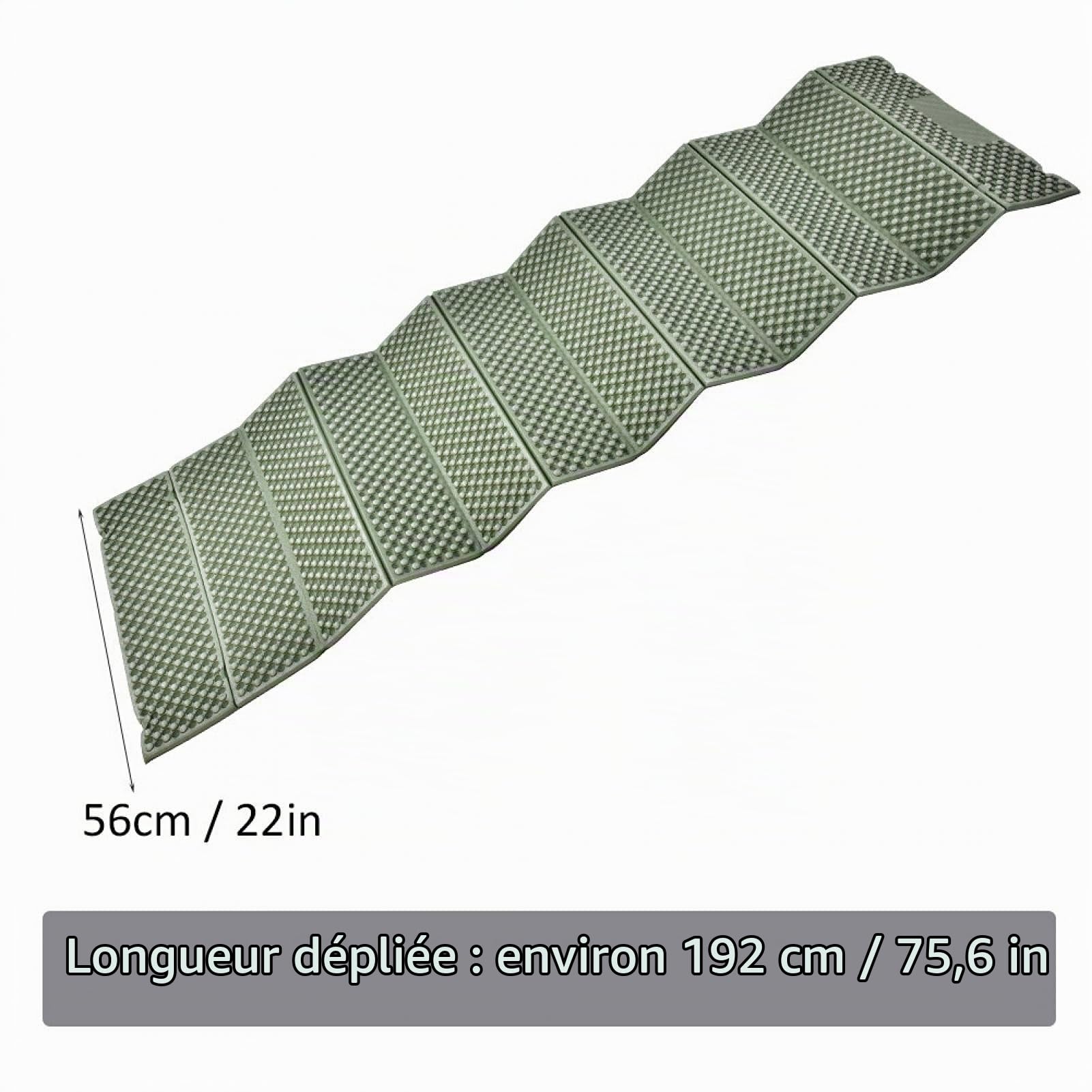 Akozon Tapis de camping en mousse de plein air pliable - Matelas imperméable - Tapis de plage pliable ultra léger - Pour le yoga, le camping, les pique-niques