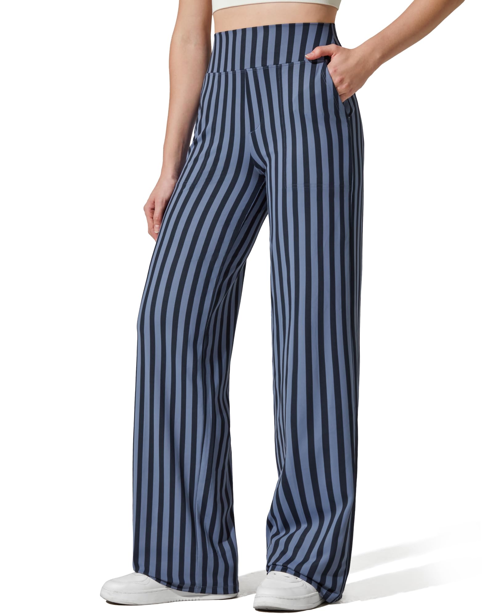 G4Free EverGoing Yoga Pants Women Wide Leg Pants with Pockets High Waist Stretch Dress Casual Sweatpants Petite/Regular/Tall