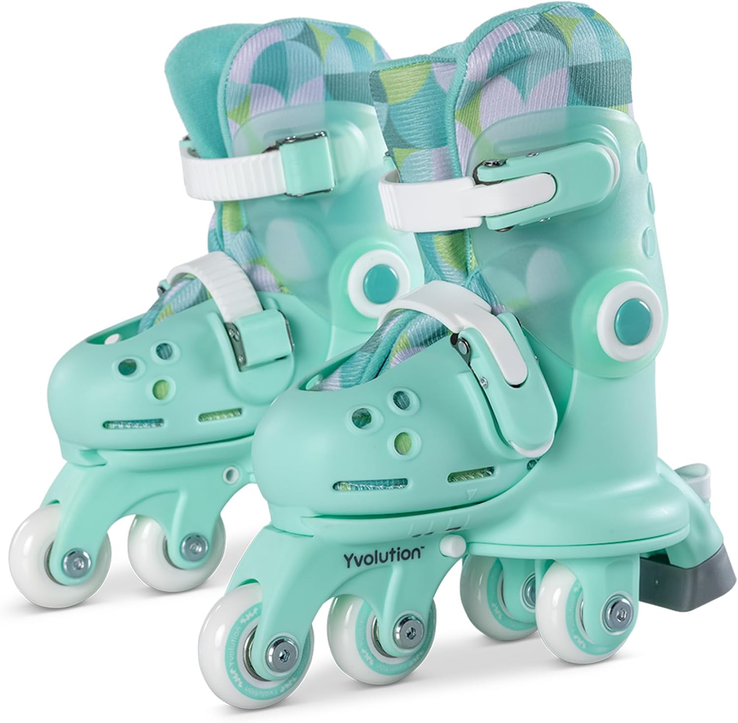 Yvolution Twista 2-in-1 Adjustable Inline Skates|One-Second Switch from Stable Tri-Wheel to Inline Mode|Beginner Skates for Boys & Girls (Ages 2+)|US Size 7-11 - Image 2