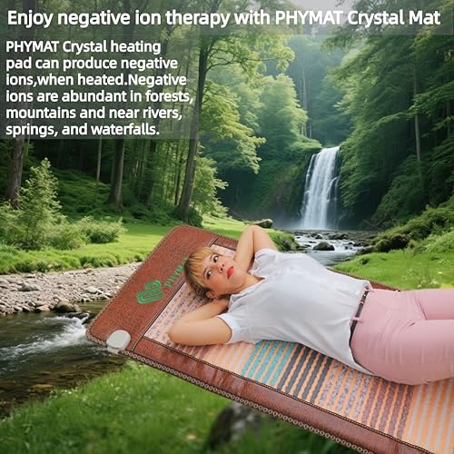 Miniatura 7 de PHYMAT Almohadilla térmica de infrarrojos lejanos para la espalda, tapete infrarrojo de cuerpo completo, tapete de amatista, alfombrilla de cristal