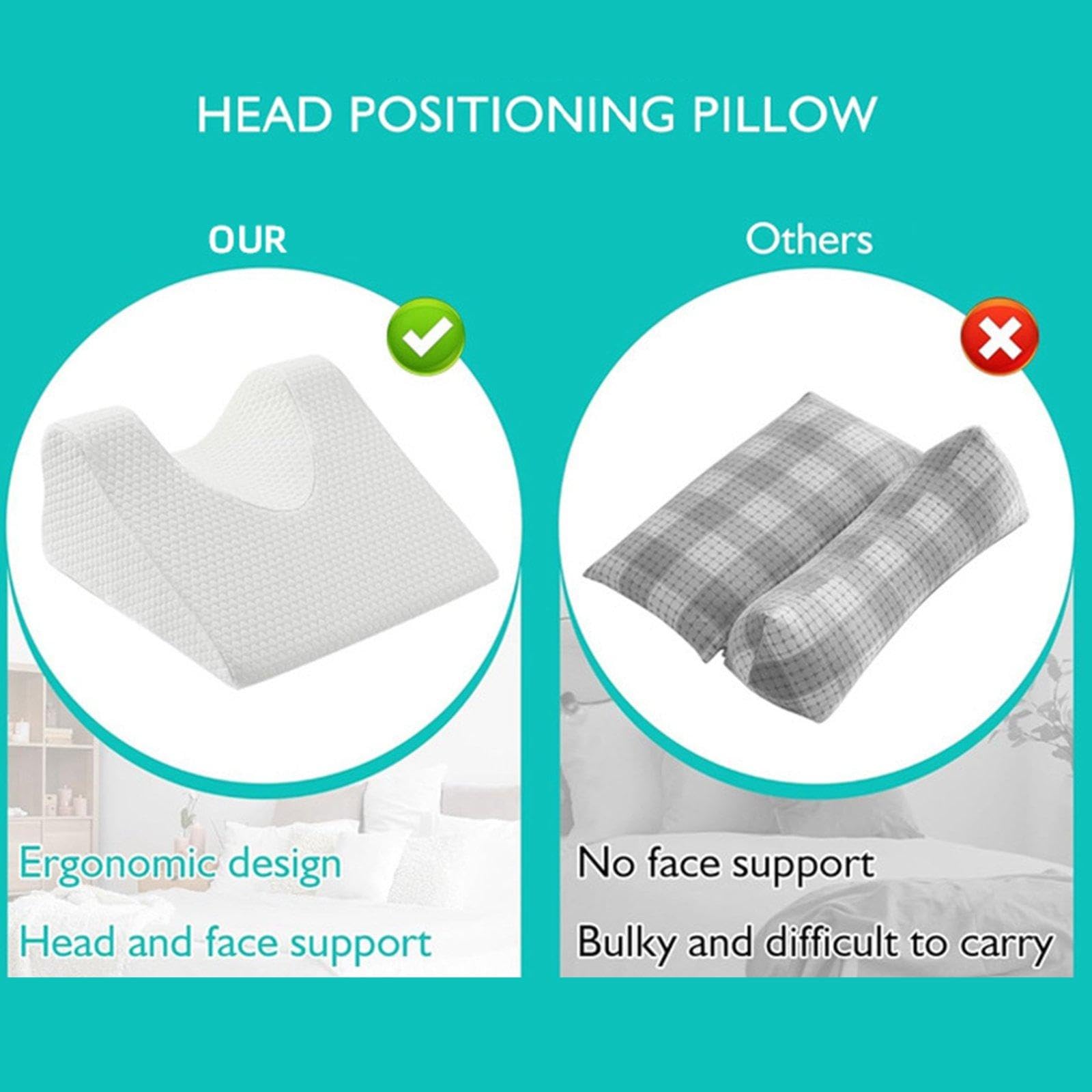 Almohada Facial Multifuncional para Recuperación de Cirugía Estética Soporte Cervical Y de Hombros Cojín Ergonómico Portátil de Poliéster Entrenamient, con núcleo de Almohada, Individual