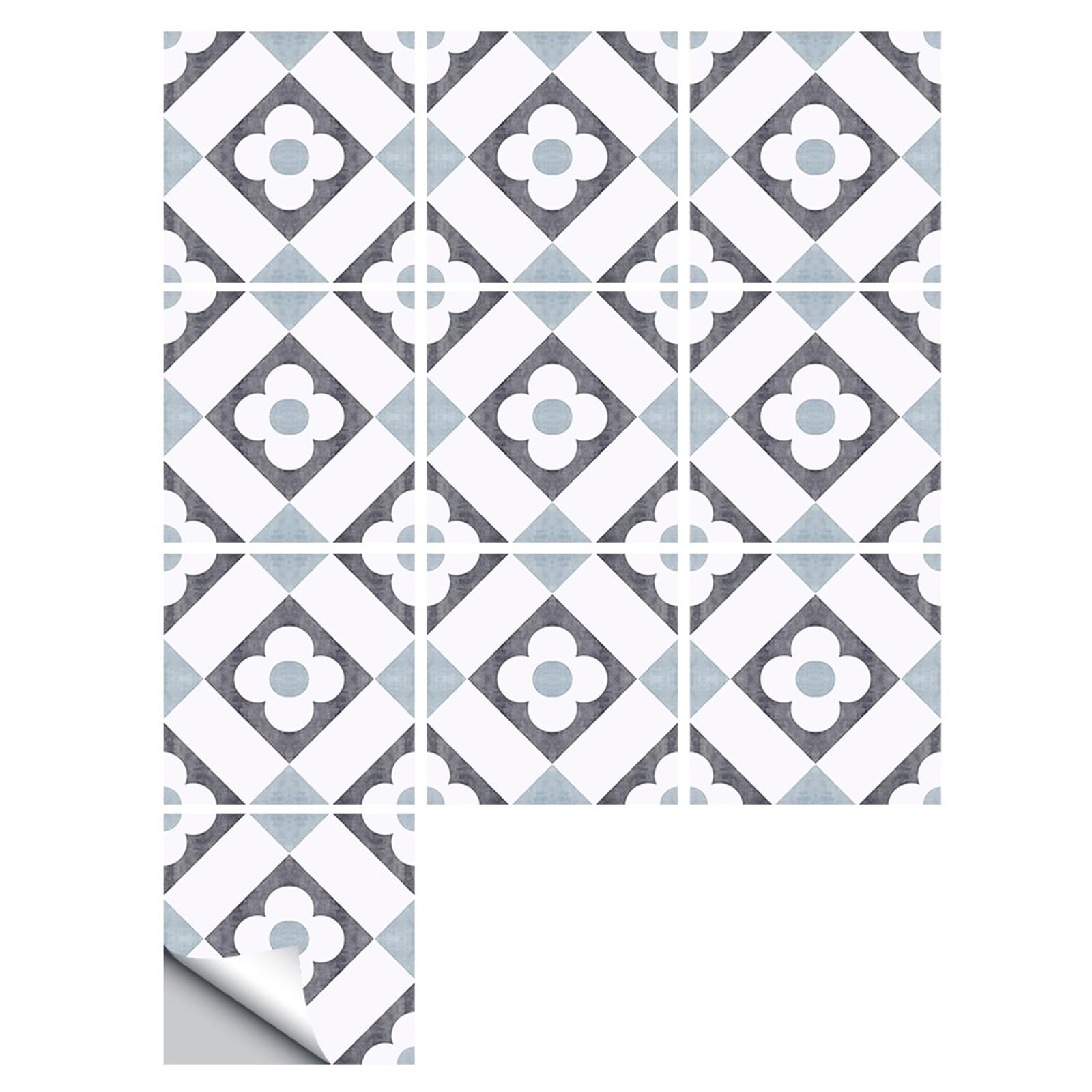 Rénover carrelage sans travaux avec le pack de 10 autocollants muraux rétro 20x20cm