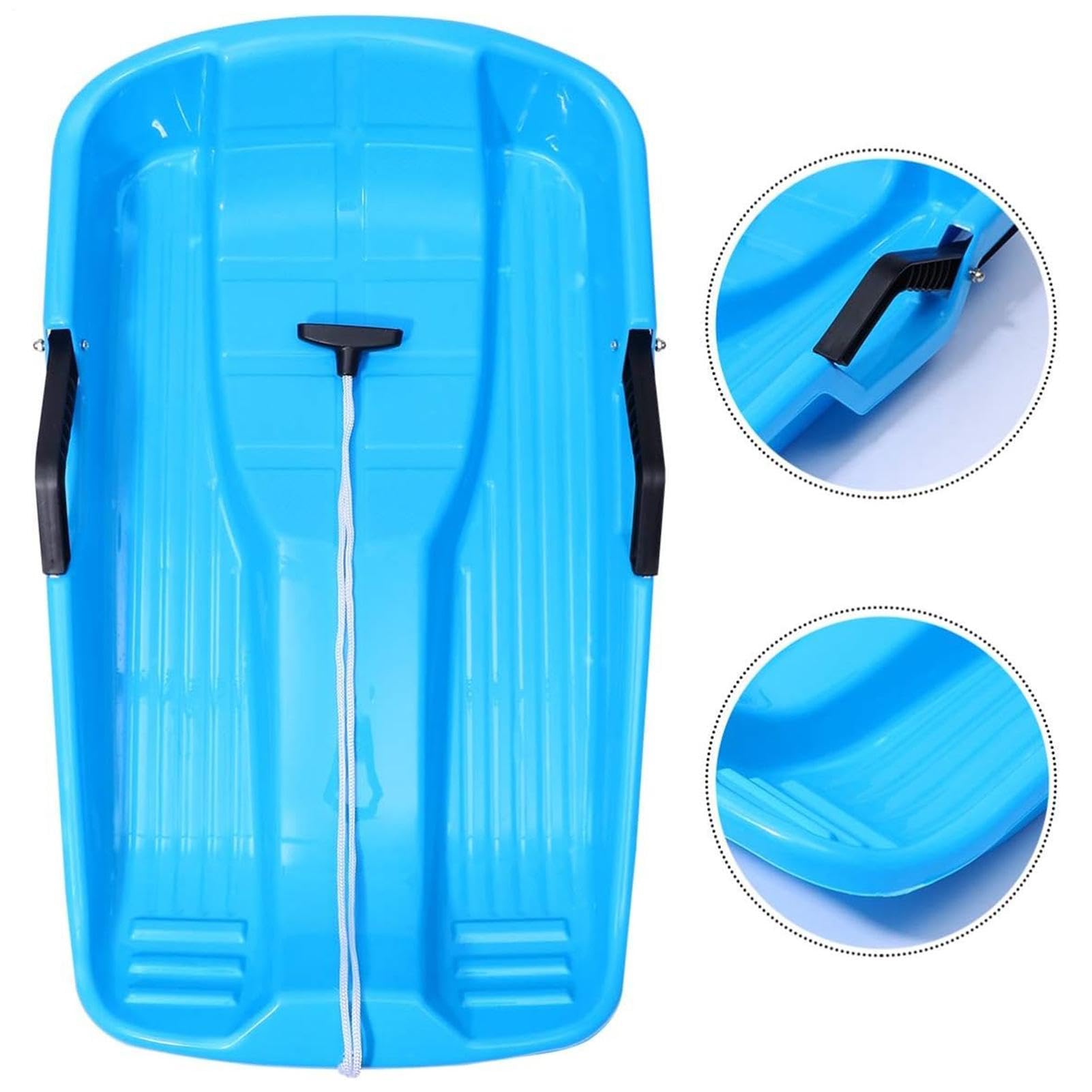 Kinder-Schneeschlitten 2-Personen Tragbares Toboggan-Spielzeug Inklusive | Winter Schnee Rodel Board für , Sand, , Gras, Hänge, Outdoor Spiel, , Mädchen, , alle Jahreszeiten
