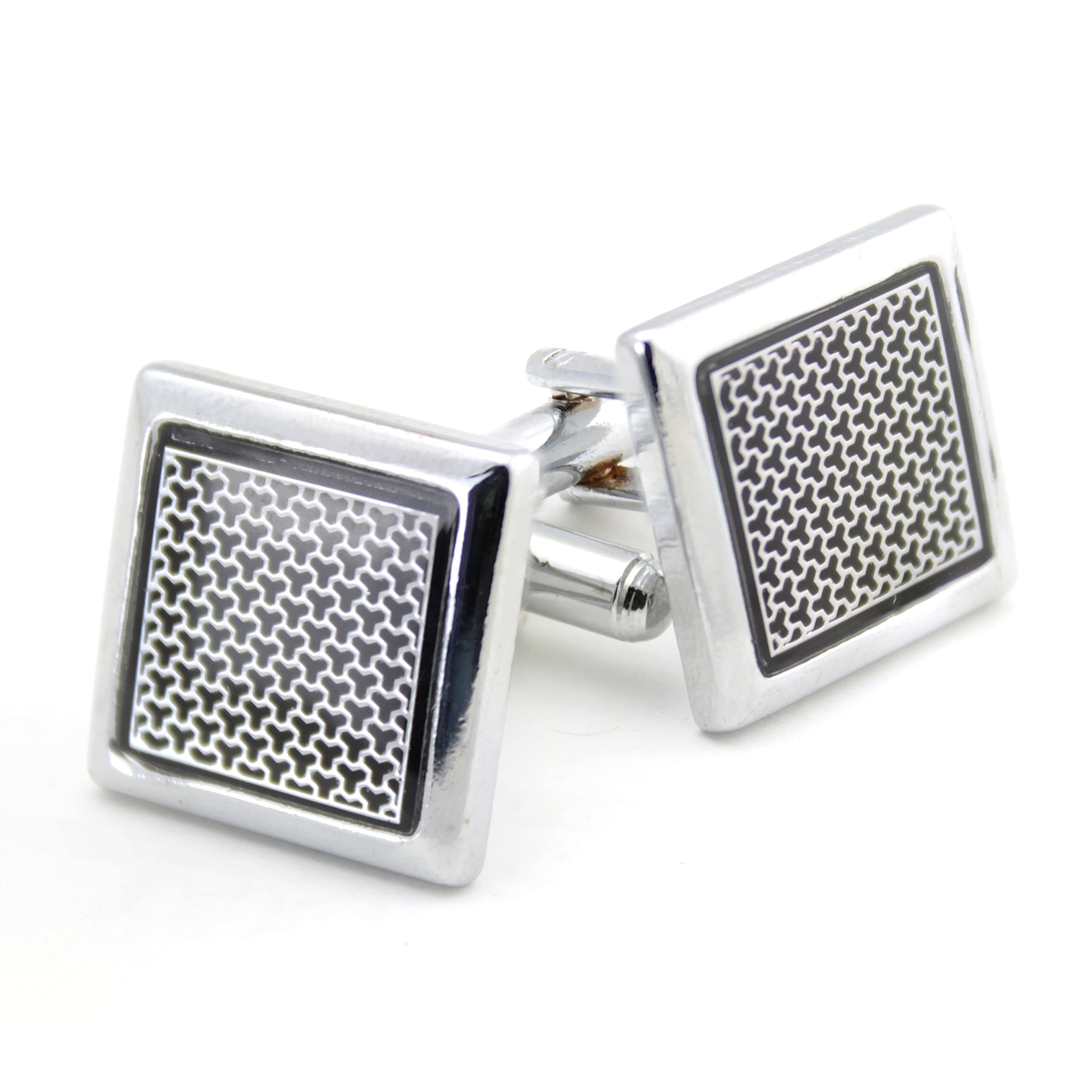 Kavove The Enchanting Black & Silver Cufflink For Men (B0B9HTRMXZ) Amazon Price History, Amazon Price Tracker