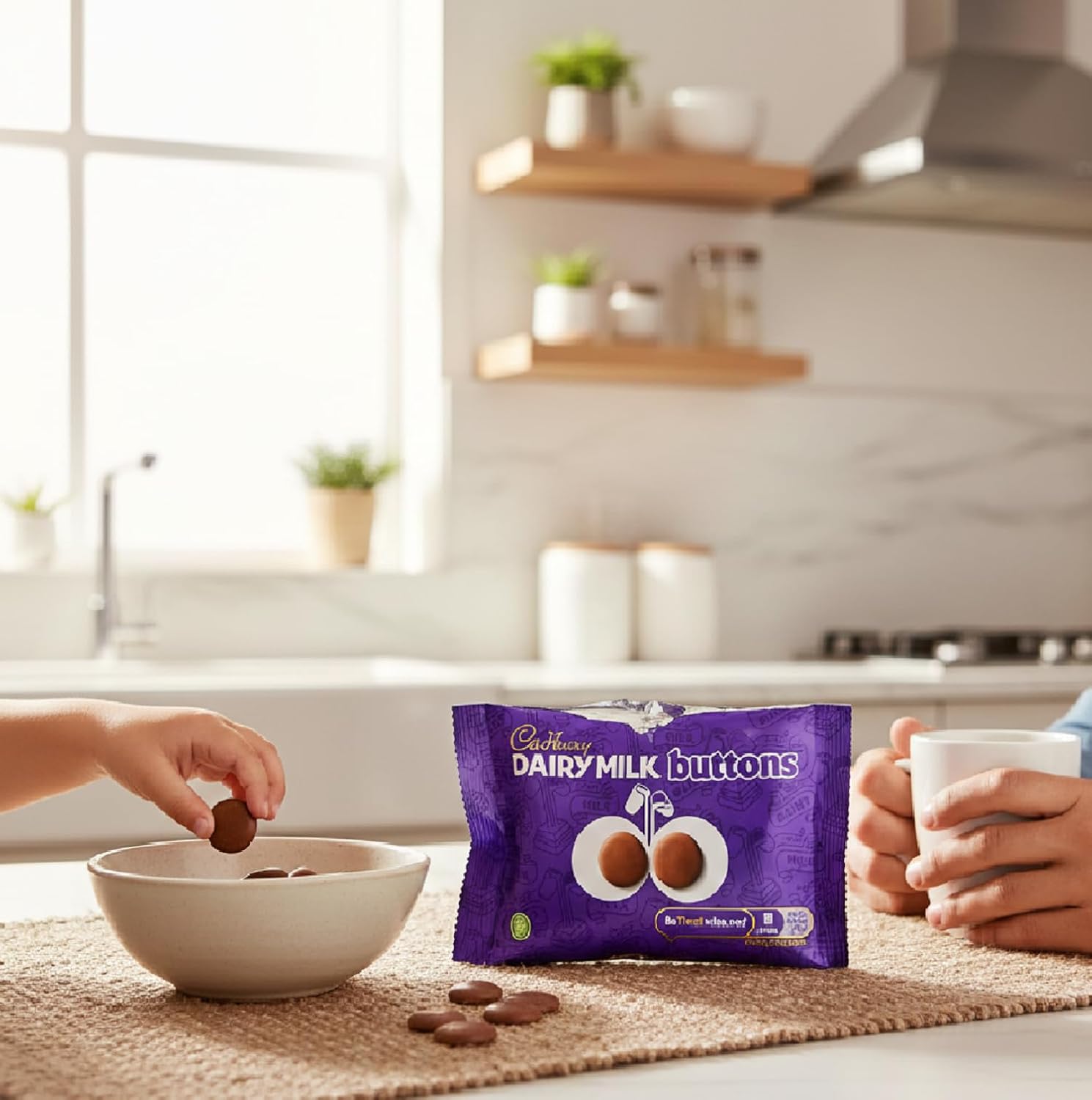 Cadbury Dairy Milk Chocolate Buttons Giant Bag 40g (Pack of 6)