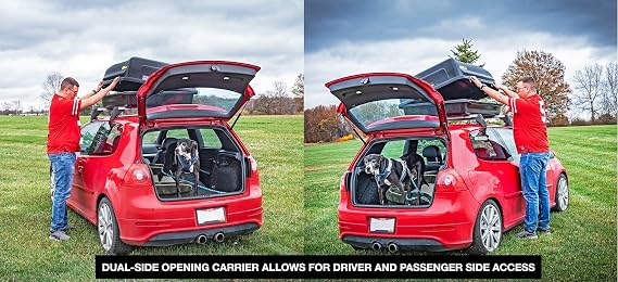 JEGS Rooftop Cargo Carrier for Car Storage - Large Roof Rack Style Carrier - Heavy Duty Weatherproof Storage - Made in USA - 18 Cubic Ft - 110 Lb Capacity - Aero Hard Shell