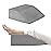 Bedluxe Leg Elevation Pillows, Leg Pillows for Sleeping, Cooling Gel Memory Foam Top, Wedge Pillow for Legs, Leg Wedges for Circulation, Swelling, After Surgery - Removable Cover (10 Inch, Grey)