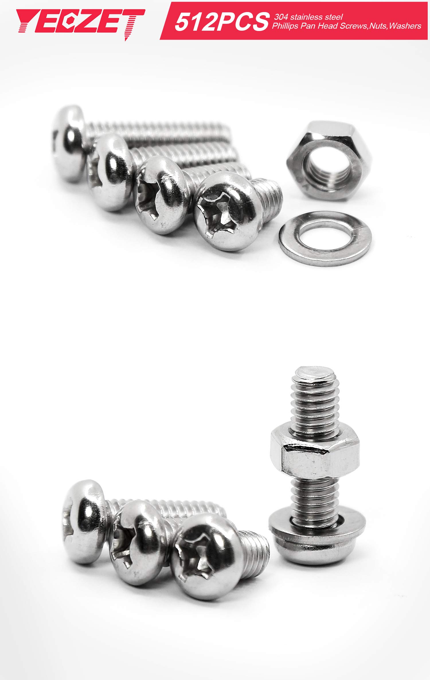 Per Legno E Metallo Kit Viti Phillips Acciaio Inox 18-8 - Assortimento Per Riparazioni, Marca StainlessTown! Set Chiavi Esagonali - Foto 10