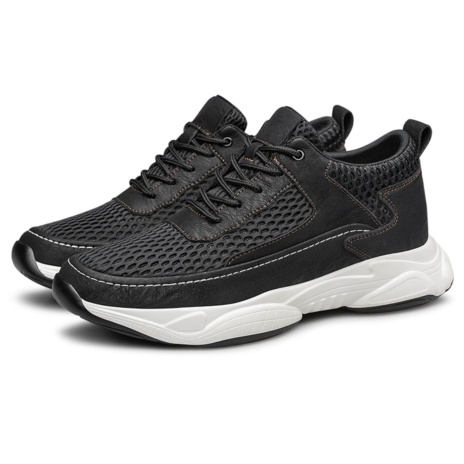 Sneakers da uomo in rete leggera traspirante con tacco invisibile 6/8/10 cm Taller scarpe sportive casual sneakers traspiranti per città tempo libero e passeggiate