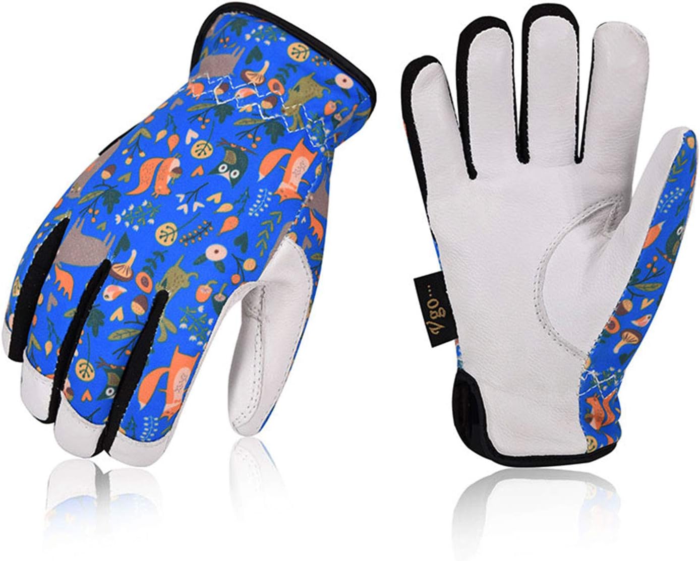 Vgo 1-Pair Age 4-5 Kids 32℉ or above 3M Thinsulate C40 Lined Winter Light Duty Water Repellent Work Gloves (Size M, Blue, GA9636FW)