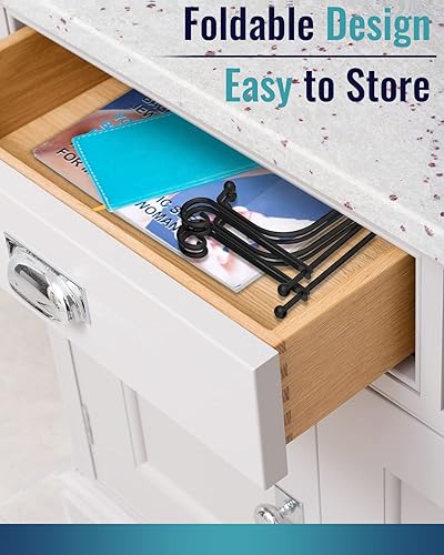 Miniatura 6 de Soporte de Exhibición de Hierro 10 Paquetes, Soporte de Plato de 8 Pulgadas Soporte de Imagen Soporte de Foto para Exhibición, Soporte de Caballete