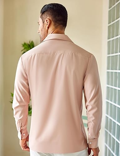 Miniatura 4 de COOFANDY Men's Vintage Bowling Shirt Casual Long Sleeve Button Down Retro Shirt