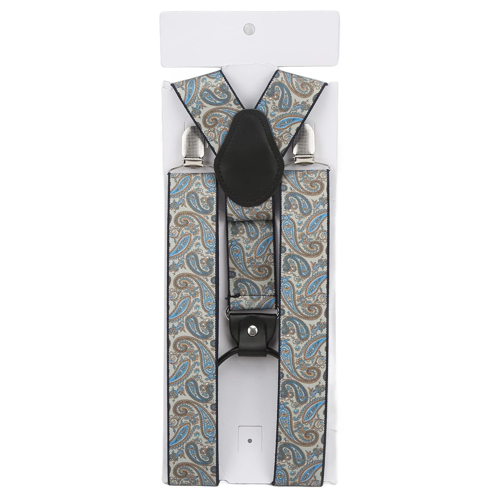 Tirantes ajustables con espalda en Y for hombre: 1,4" de ancho, 45,3" de largo, clips de metal resistentes, elástico duradero for vestir y uso diario tirantes para hombre de trabajo