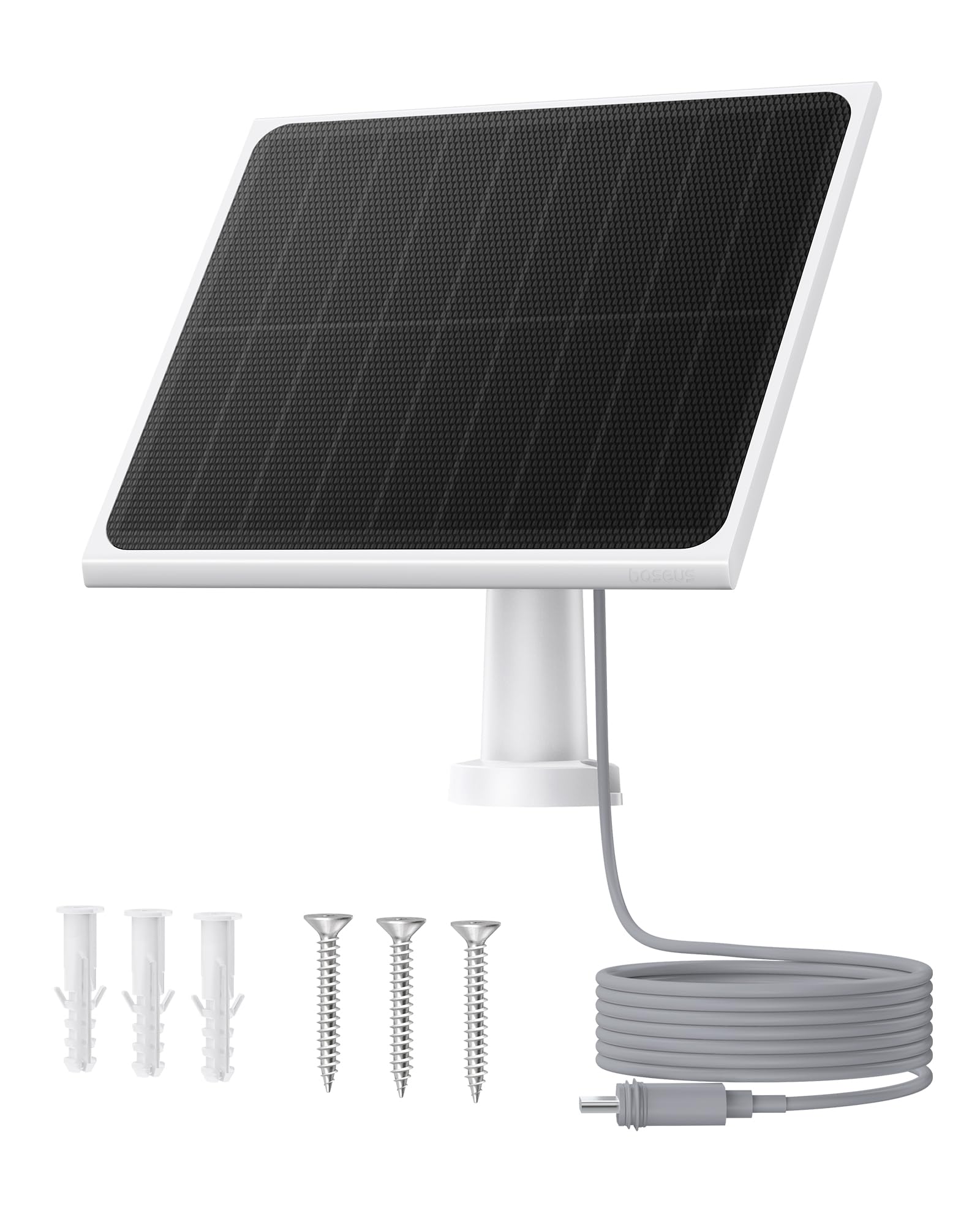 Baseus Security A1 3W Solarpanel für Überwachungskamera Aussen Akku, Solar Panel IP67 Wasserdicht, 4-Meter-Kabel, Solarmodul Kompatibel mit Baseus Kamera N1, S1 Series Für Unendliche Solarenergie