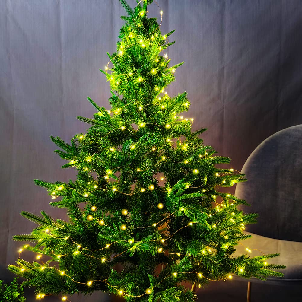 60m Catena di Luci Esterni: Filo di rame impermeabile con 600 LED ad alta luminosità. Perfetta per giardini, verande, patio, decorazioni natalizie e feste di matrimonio.