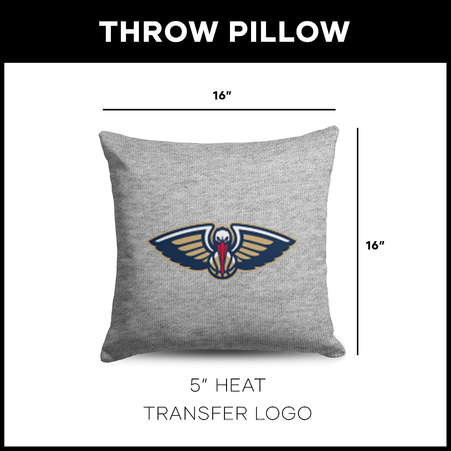Northwest NBA New Orleans Pelicans, Primary, Sweatshirt Pillow, 16 Inches