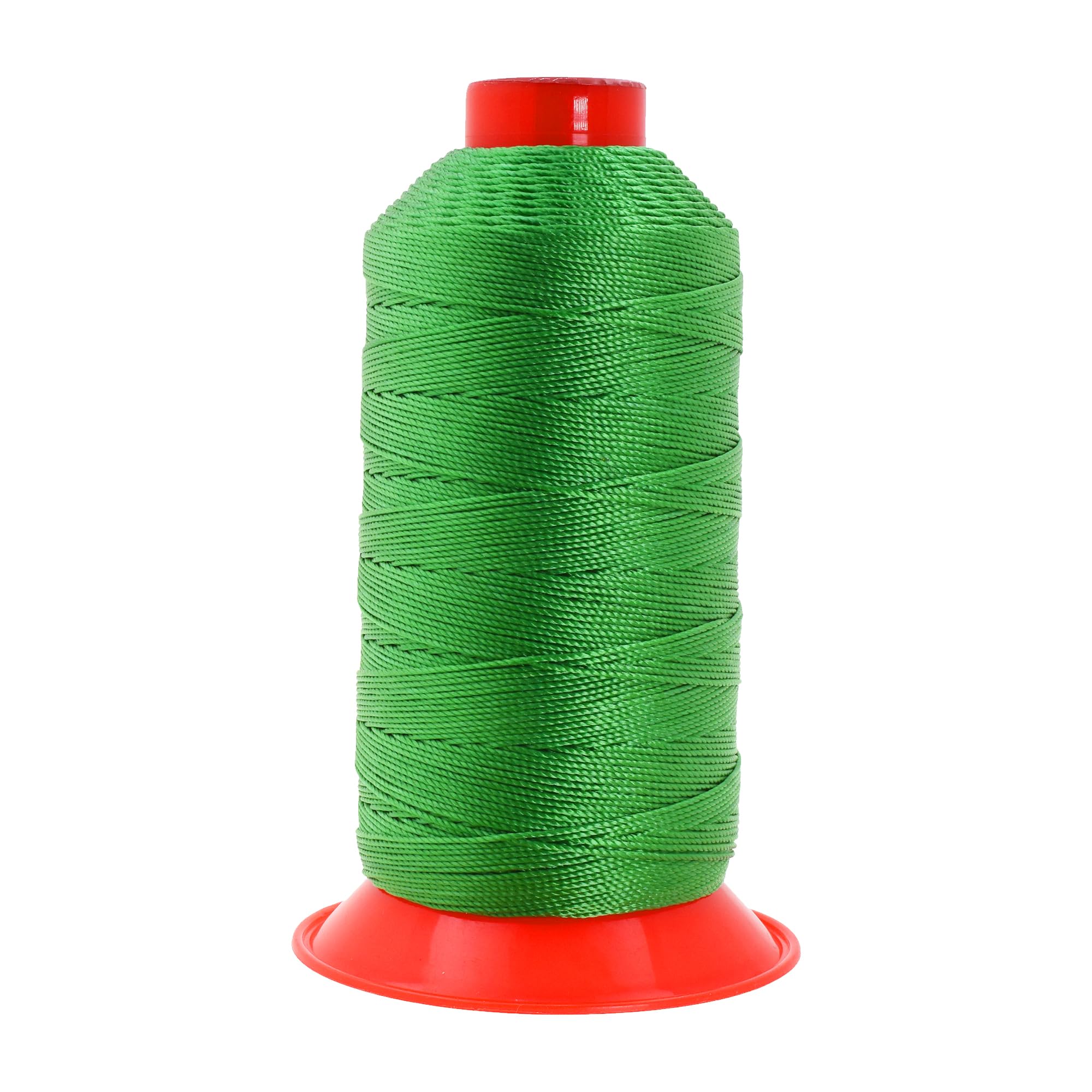 Mandala Crafts Size 346 210D T350 Bonded Nylon Thread - Green 415 YDs Tex 350 Heavy Duty Sewing Threads for Leather, Jeans, Weaving, Outdoor Marine