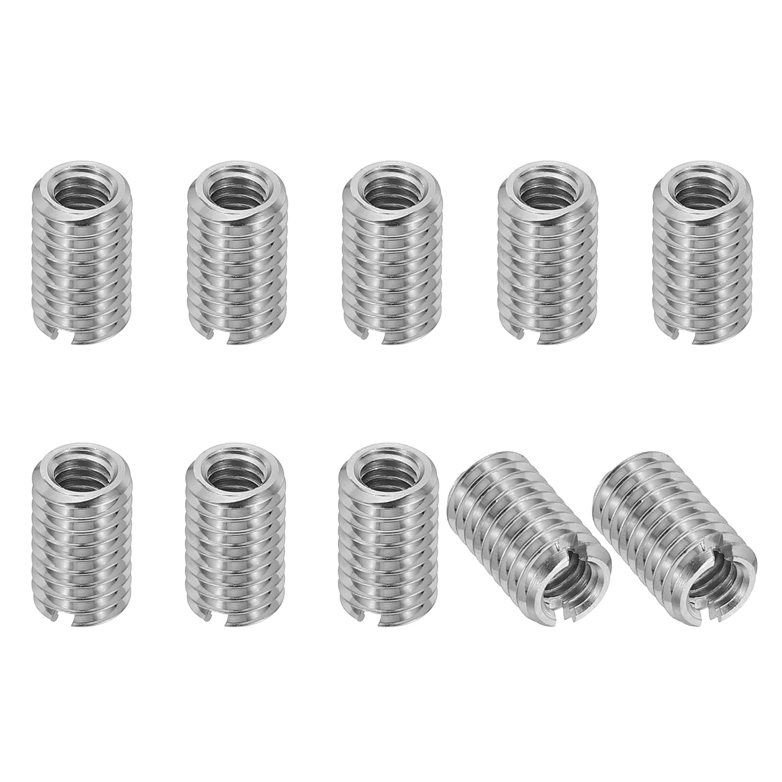 PATIKIL 316 Stainless Steel Thread Adapters Sleeve Reducing Nut, 10 Pcs M6 x 1.0 Male to M4 x 0.7 Female Repairing Insert Nut Screw Reducer Conversion Fastener 10mm
