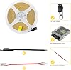 TTWAY COB LED Strip, Dotless LED Strip Light with 480LEDs/M, CRI 90+, 8mm Width, DC24V Led Tape Lights, Daylight White COB LED Lights for Bedroom Decoration (Power Supply Not Included).5M,Cool White [Energy Class F]