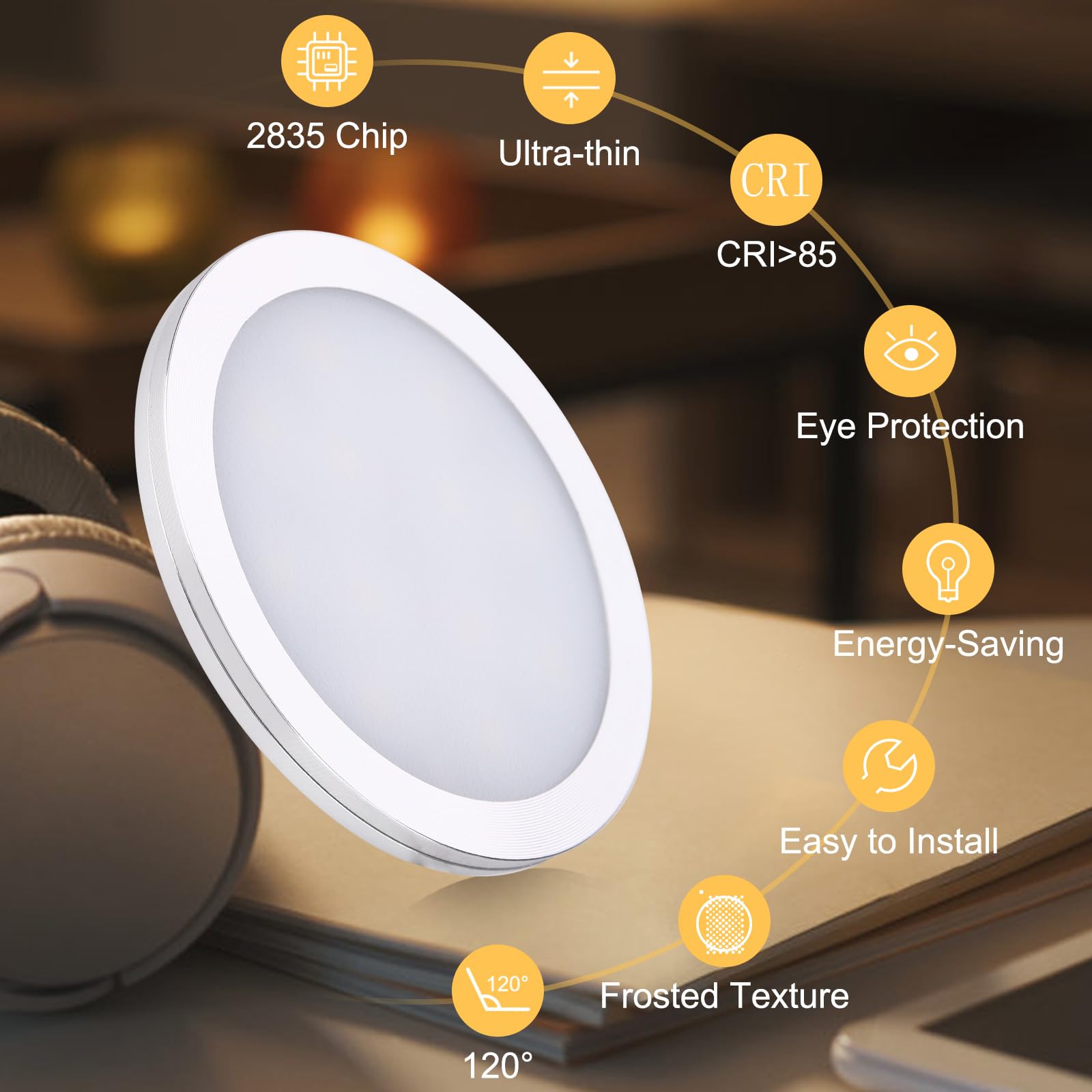 Lightess 6-częściowy zestaw oświetlenia szafowego LED, oświetlenie pod szafkami, neutralna biel, lampka szafkowa LED, lampka nocna, oświetlenie szaf, lampki ścienowe, oświetlenie schodów, oświetlenie