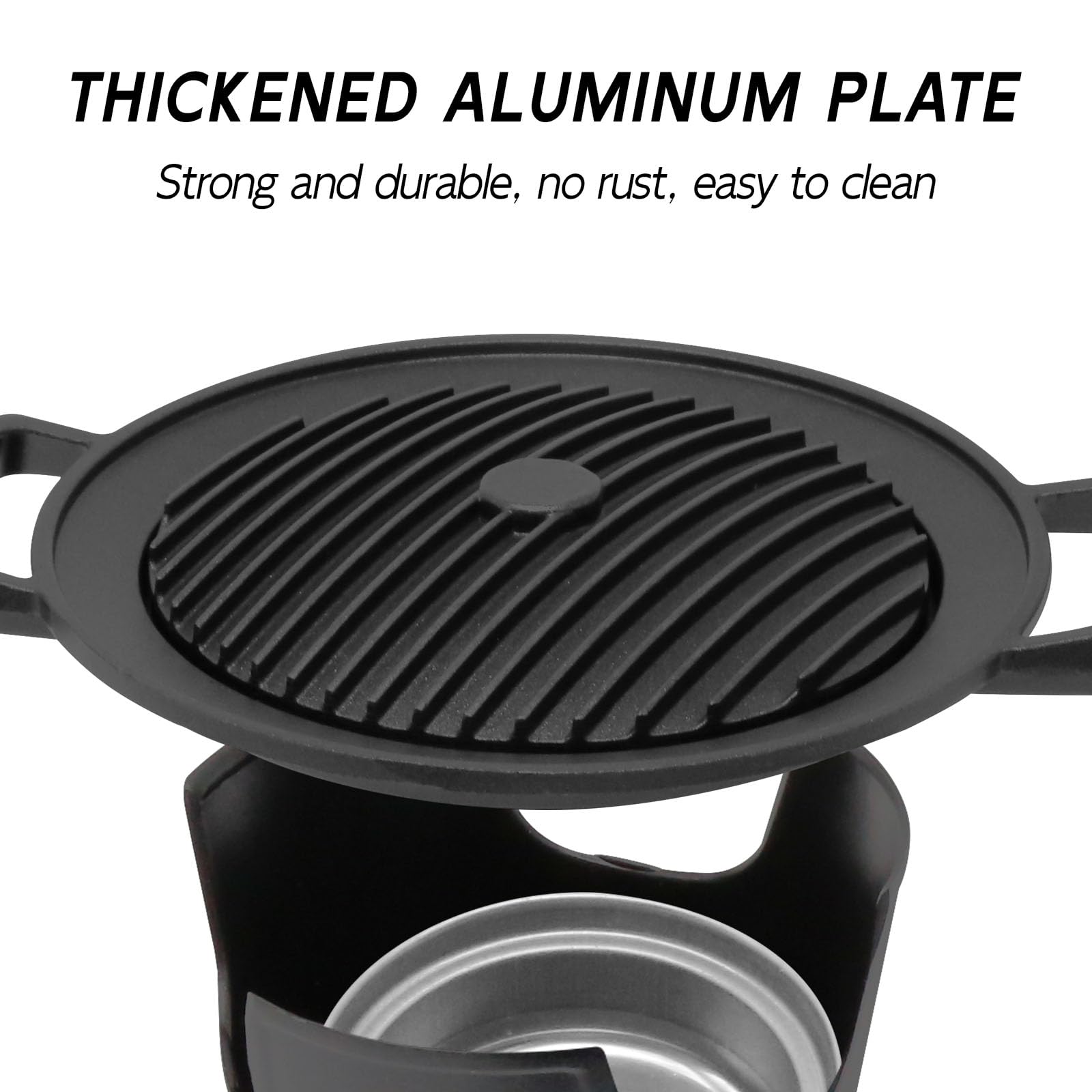 Saihisday 9 "Singola Persona Grill Japanese Hibachi Grill, Tavolo Portatile Grill, Coreano BBQ Charcoal Grill, Heavy Duty Cast Aluminium Grill Platter