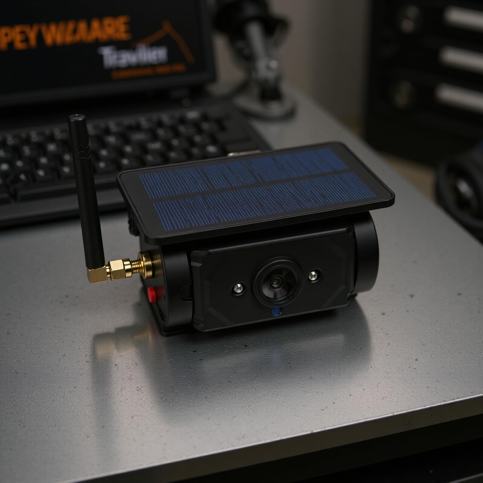 Walmeck Cámara de Respaldo Inalámbrica Solar Magnética WiFi 1080P HD Cámara de Marcha Atrás Recargable RV para Remolque Barco Caballo Cuello Cisne