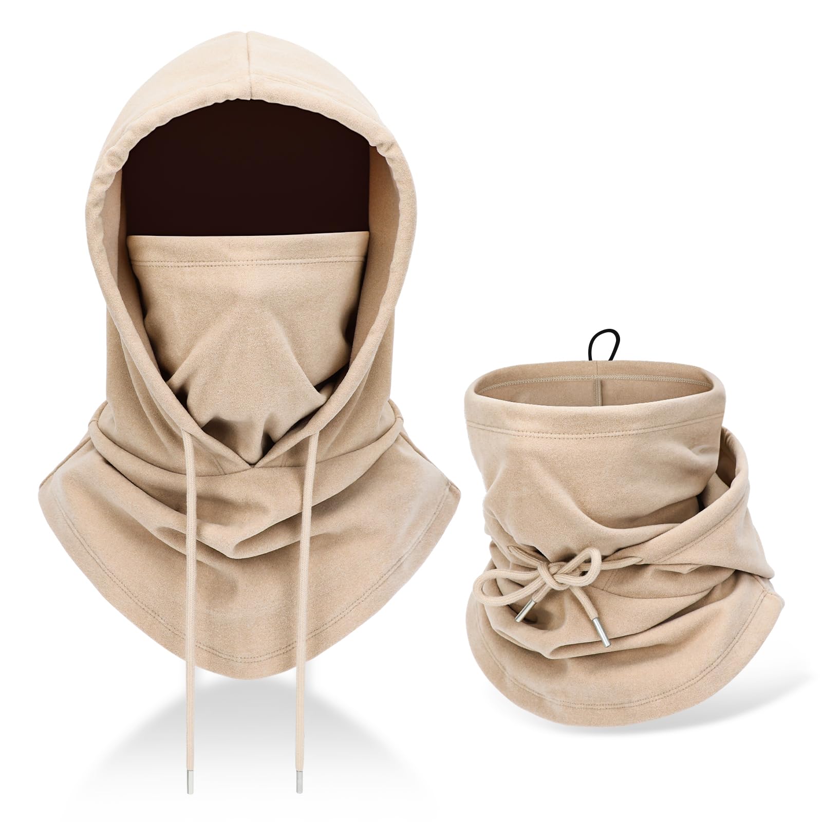 Joyoldelf bivakmuts gezichtsmasker beanie capuchon fleece muts wintermuts skimasker motormasker snowboard masker balaclava maskers voor heren winter verwarmend