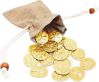 Amazon.co.jp: Gaberic 4つ葉のクローバーポケットコイン 20個 - 両面