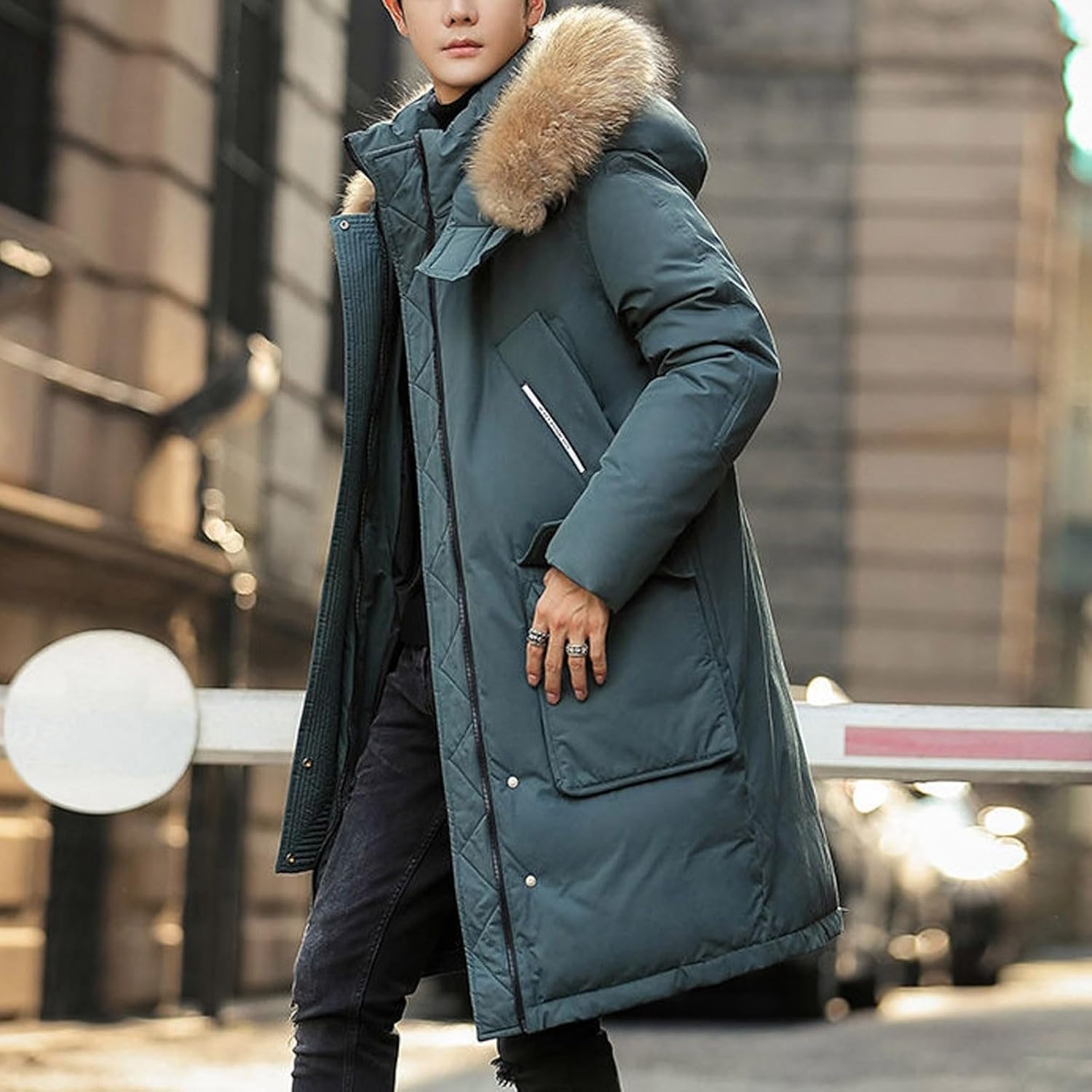 MILKBOY ブラック ダブルブレストピーコート