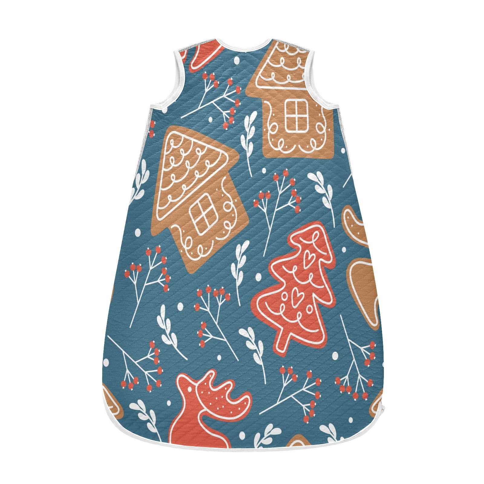 Kigai Christmas Cookie Baby Sleep Sack Wearable Blanket Sleeping Bag 2-Way Zipper Soft Swaddle Transition Sack
