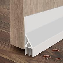 Door Draft Stopper for Bottom of Door Self Adhesive Door Sweep | 3 Layer Silicone Sweep Provides Better Protective and Silent Effect - Stripping Seal for Dust Noise - White 39 inches