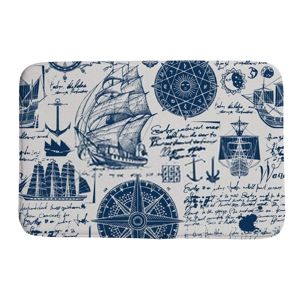 Tapis de bain aventure vieux manuscrit pour une déco dévasion