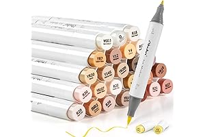 OHUHU 24 vibrant skin tone brush art markers