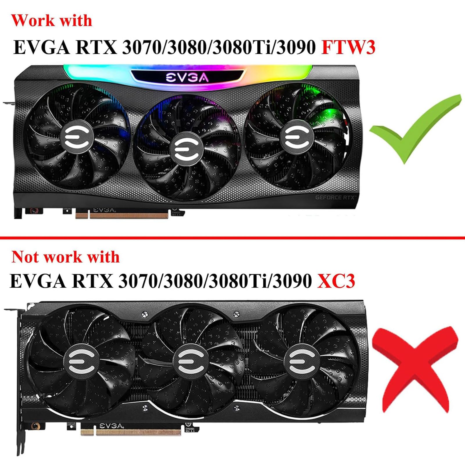 Ventilateur de refroidissement de remplacement pour carte graphique EVGA GeForce RTX 3070 3080 TI 3090 FTW3 87 mm PLD09220S12H
