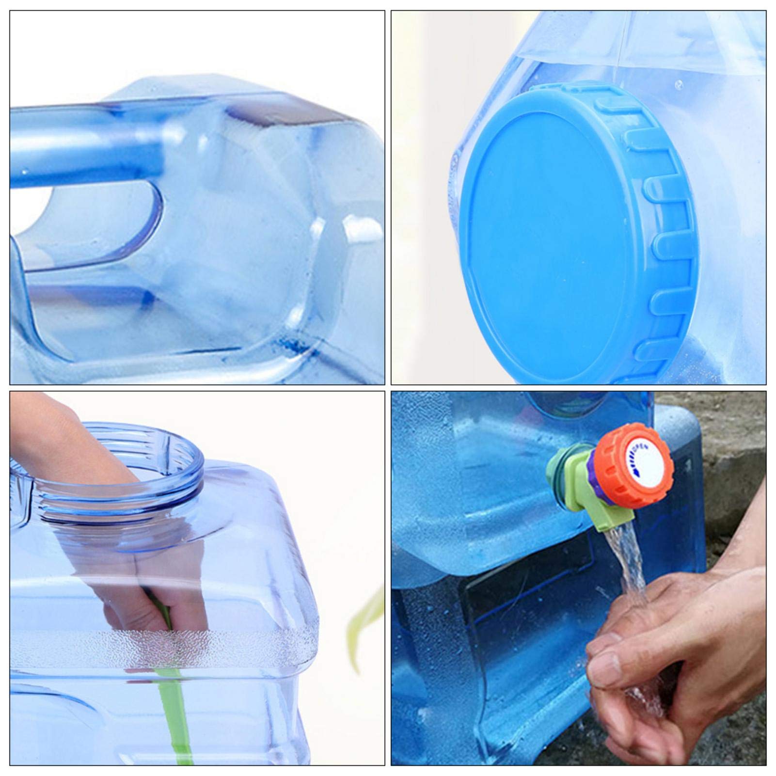 Récipient d'eau de pluie pliable, 500 L, PVC