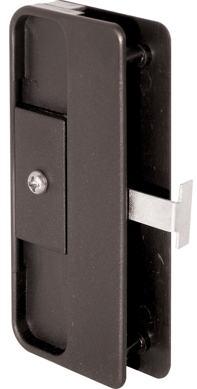 Prime-Line A 150 Black Plastic Mortise Style Screen Door Latch and Pull, for Jim Walters (Single Pack)