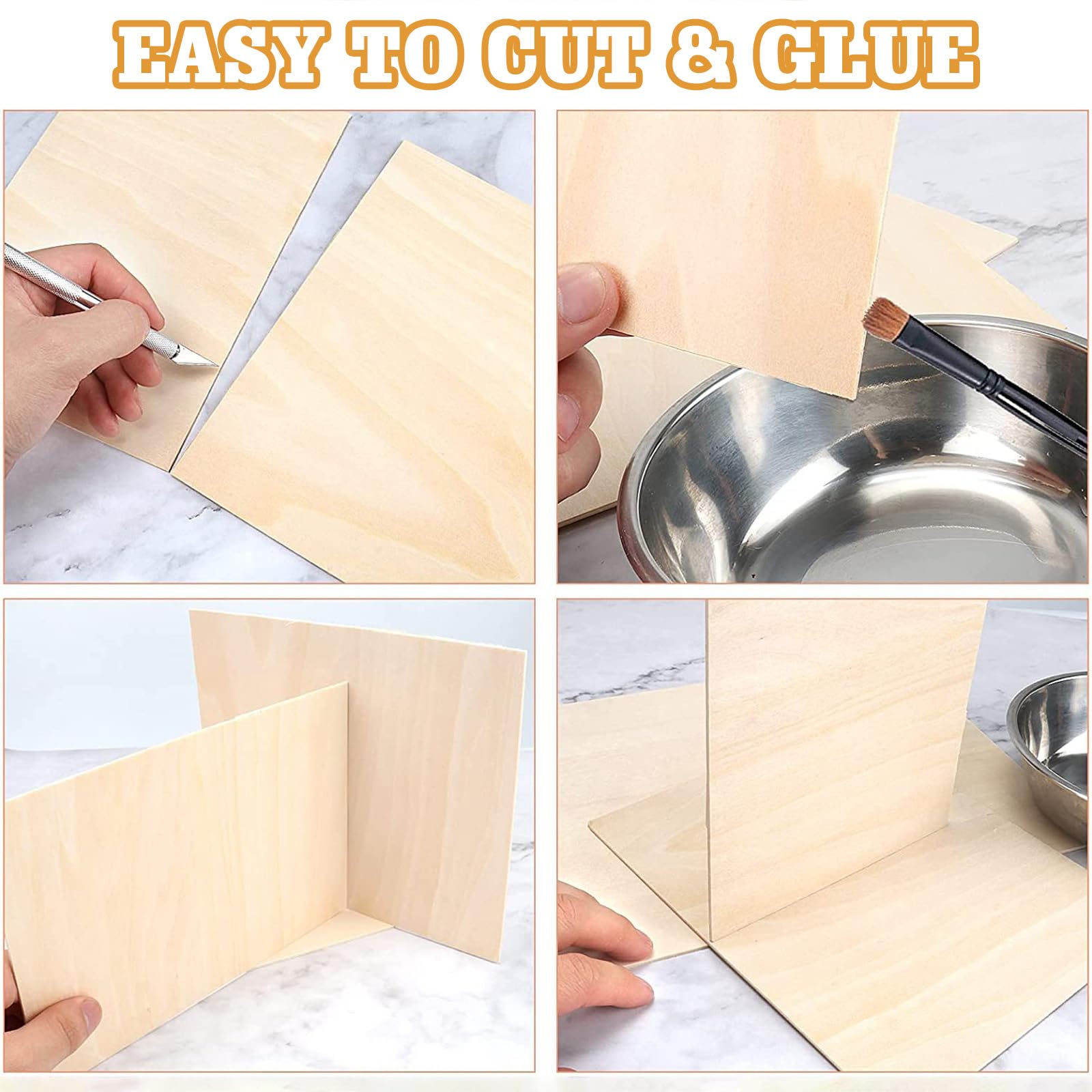WANDGU 10 stuks doe-het-zelf houten platen: balsa multiplex, multiplex platen 300 x 200 x 3 mm, balsa houten planken voor laserprojecten, doe-het-zelf, model, handwerk, schilderijen