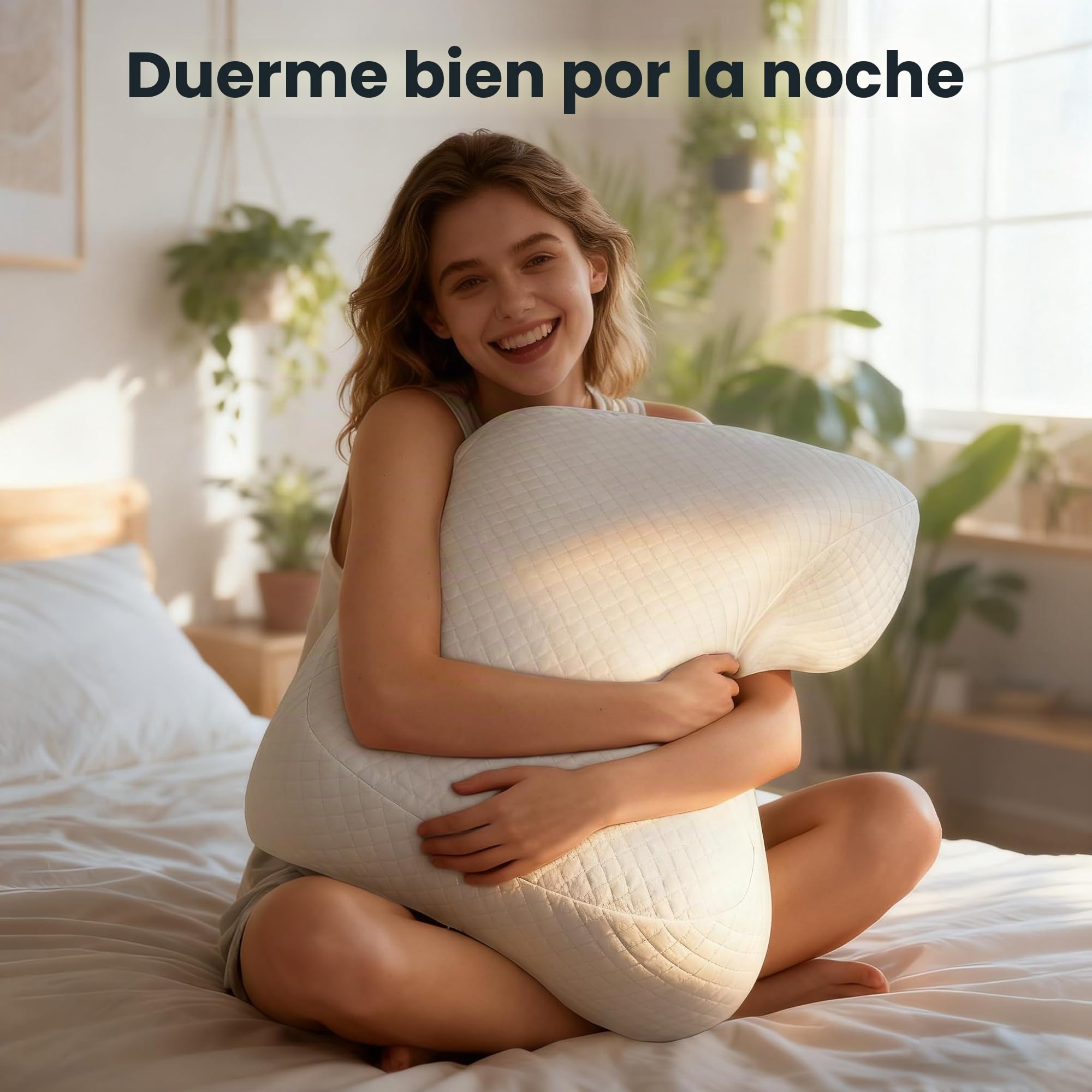 Almohada para dormir de lado con agujero para el brazo, almohada cervical ergonómica, almohada de soporte cervical ortopédica, alivio de presión para hombros y brazos, almohada cervical para personas