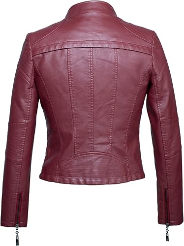 Miniatura 10 de Chouyatou Chaqueta acolchada de piel sintética con cremallera para mujer Blanco