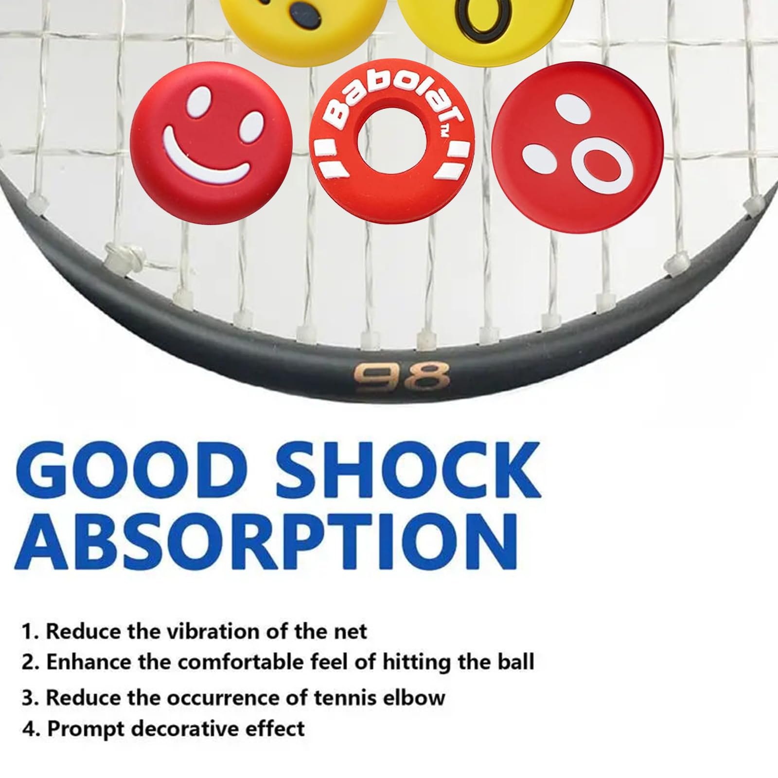 1 pezzo Ammortizzatore Antivibrazione per Racchetta da Tennis Rimbalzo in Silicone | SHEIN ALIA