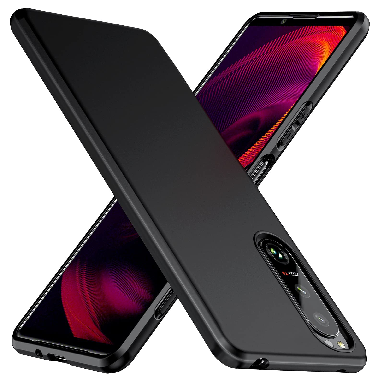 Case for Sony Xperia 5 II, Camera Protection Ultra Slim Soft TPU Silicone Matte Shockproof Bumper Cover for Sony Xperia 5 II 6.1" - Black