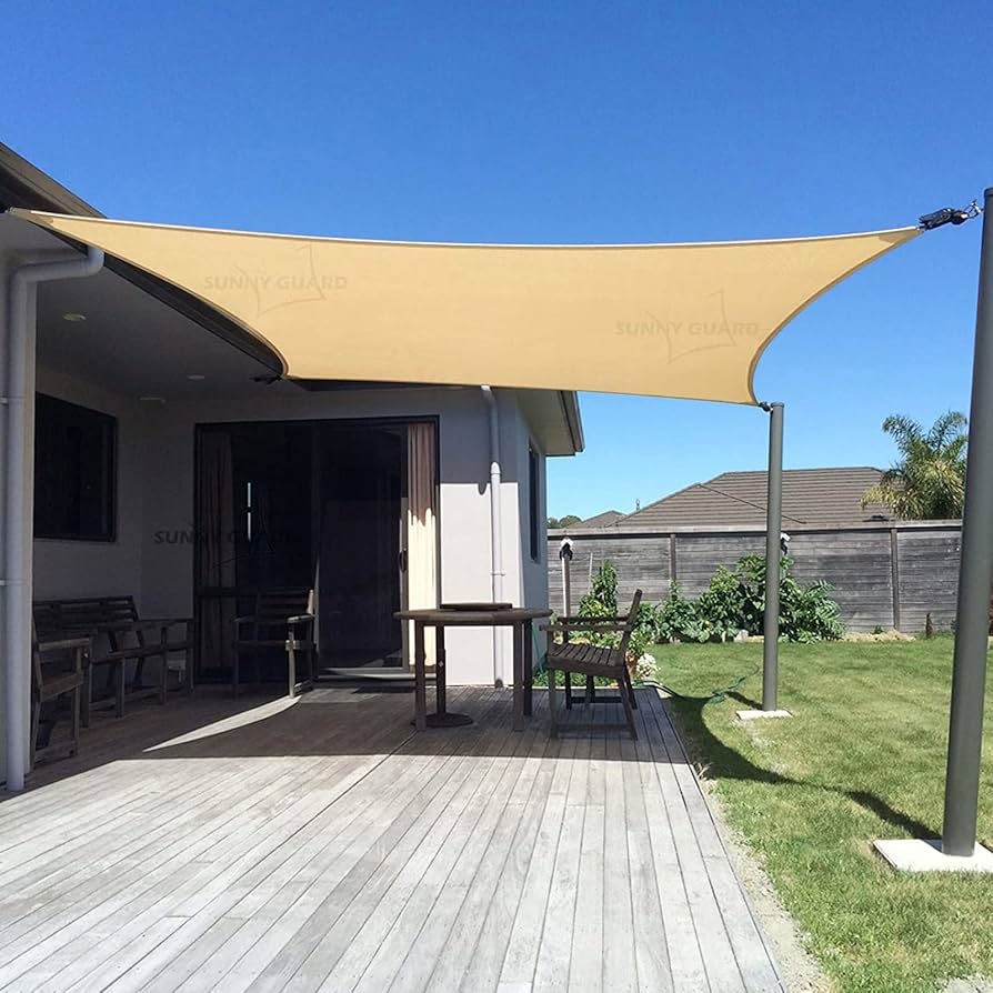 【Sol148】 Amazon.com : SUNNY GUARD Sun Shade Sail 14' X 18' Rectangle