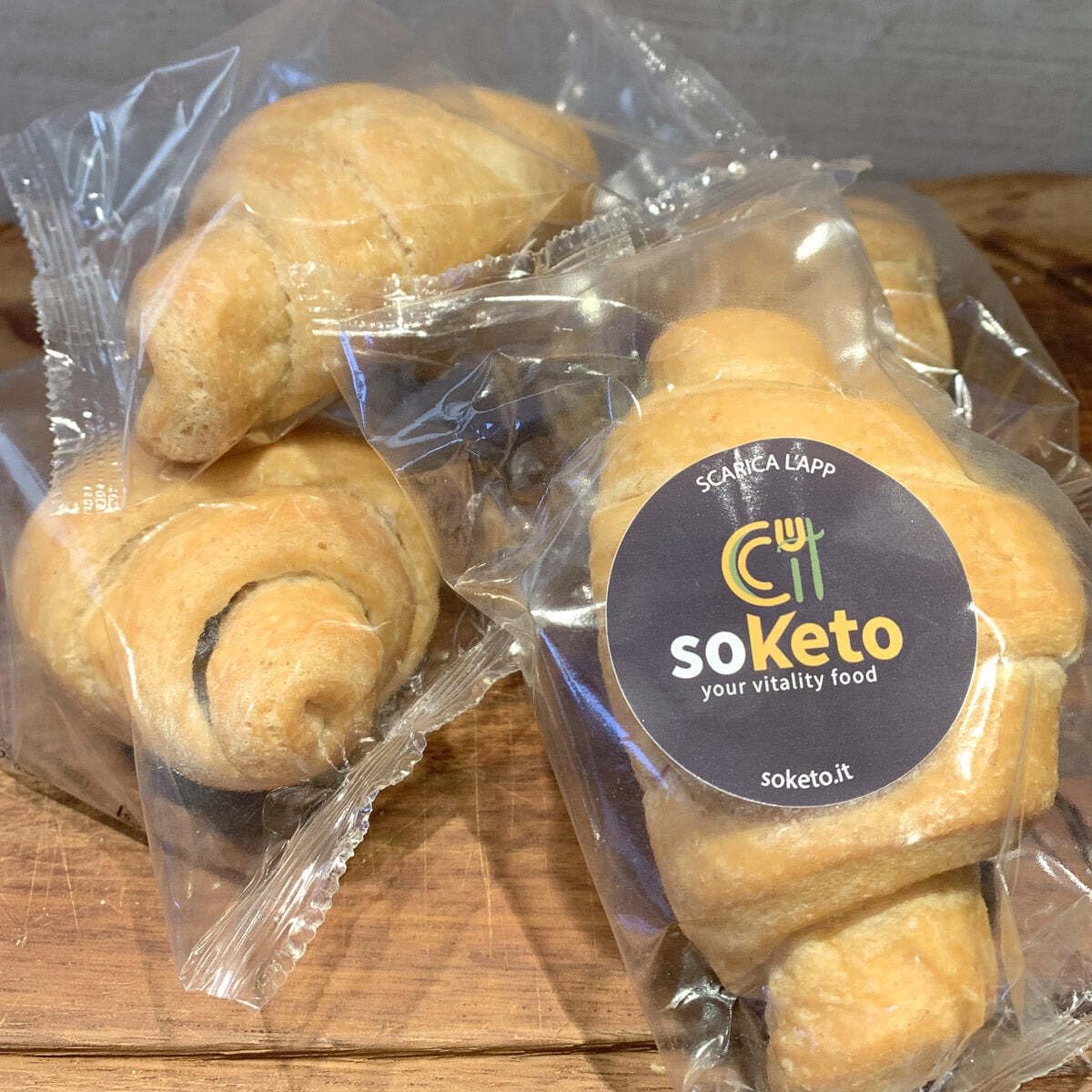 Keto Brioche Cornetto Keto (6 × 50 gr) avec seulement 4 g de glucides SANS sucre - Convient également pour les diabétiques (IG<2), les personnes âgées, les adultes et les enfants