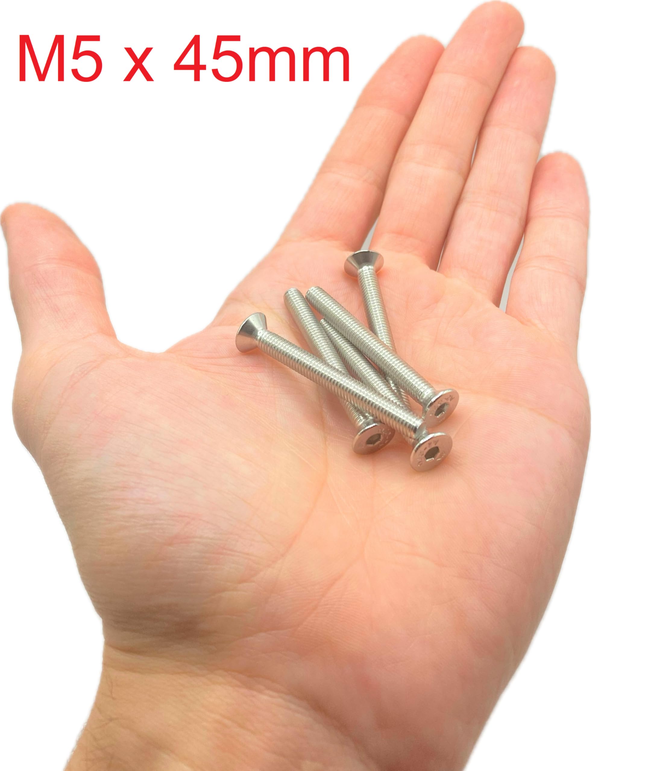 Screws Stainless Steel M5 x 45 mm Countersunk Head BTR Diameter 5 x 45 mm - Image 2